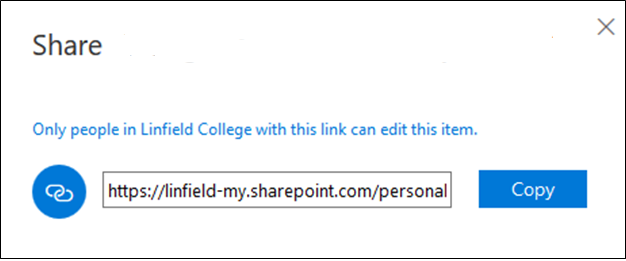 OneDrive Share with non-Linfield
