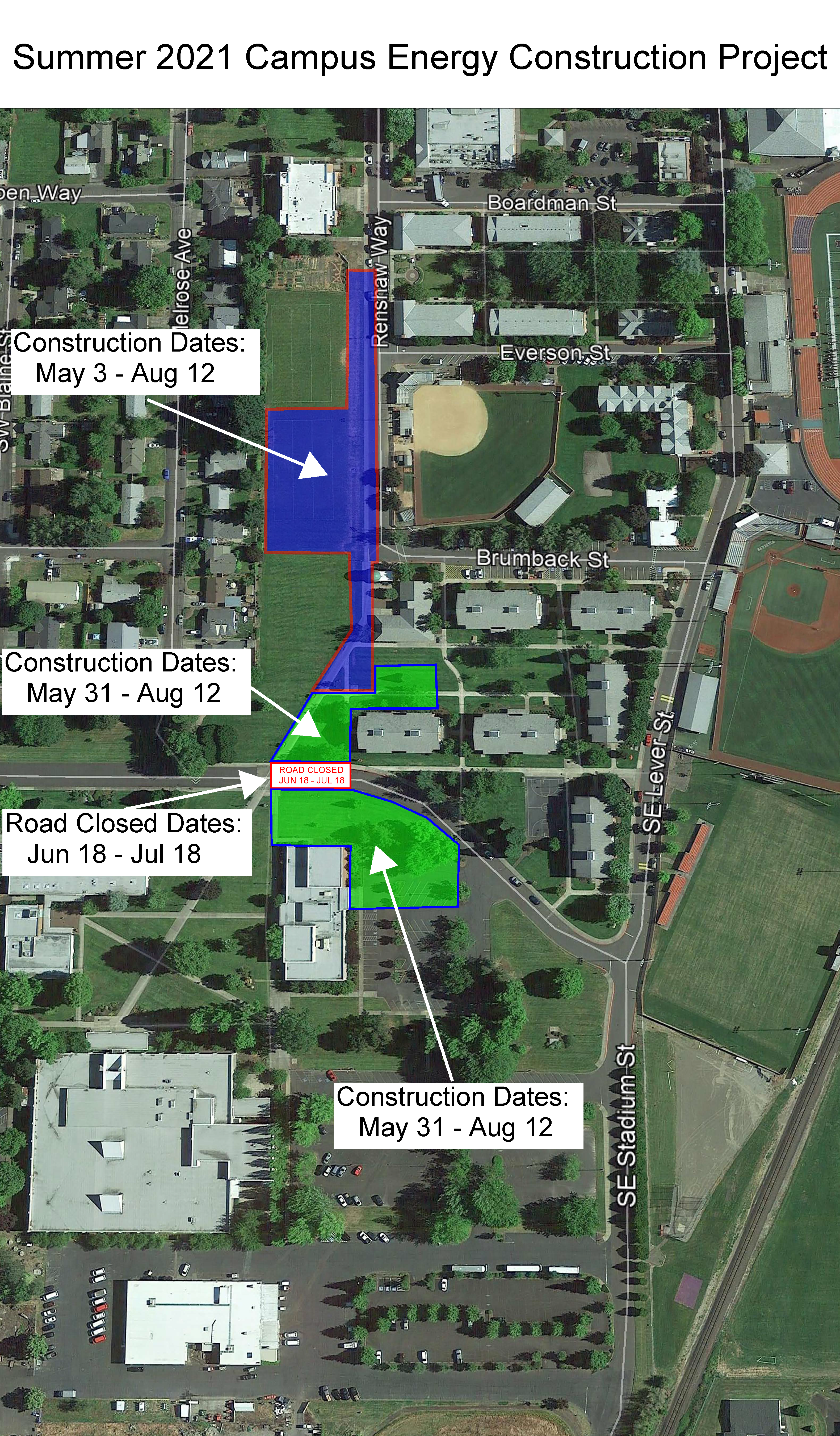 P2 Overall College Map Construction Areas