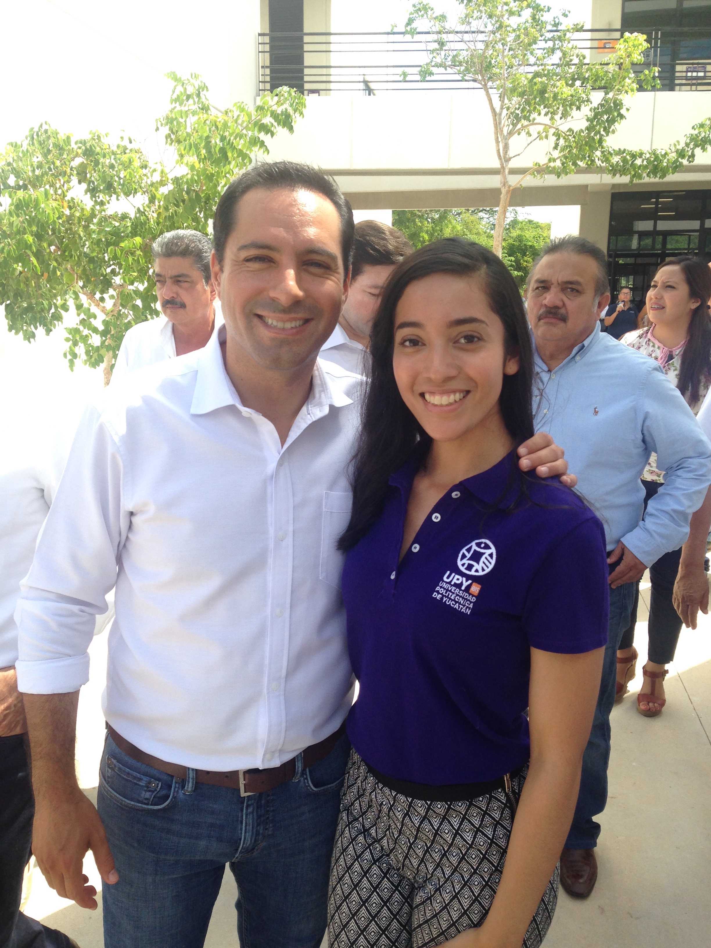 Lizette with the President of Yucatan